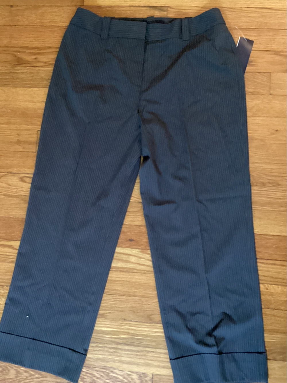 Anne Klein Women’s Dark Grey Pinstripe Dress Pants
